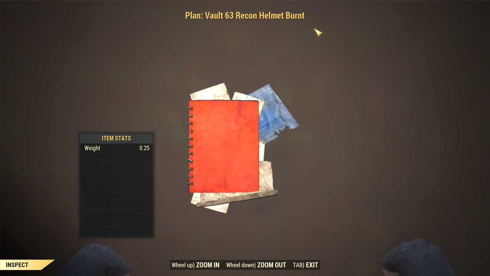 Plan Vault 63 Recon Helmet Burnt